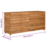 jardiniere rectangulaire surelevee teck tailles couleur naturelle 8 | jardinna