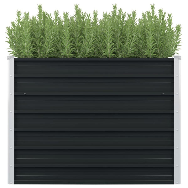 jardiniere rectangulaire xxl acier galvanise design moderne anthracite 1 | jardinna