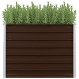 jardiniere rectangulaire xxl acier galvanise design moderne marron 1 | jardinna