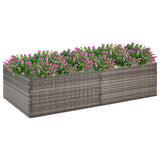 jardiniere resine tressee design resistant intemperies gris 157 x 80 x 40 cm 1 | jardinna