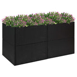 jardiniere resine tressee design resistant intemperies noir 157 x 80 x 80 cm 1 | jardinna