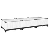 jardiniere resine tressee modulable plusieurs dimensions coloris blanc 120 x 40 x 23 cm 1 | jardinna