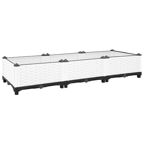 jardiniere resine tressee modulable plusieurs dimensions coloris blanc 120 x 40 x 23 cm 1 | jardinna