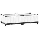 jardiniere resine tressee modulable plusieurs dimensions coloris blanc 80 x 40 x 23 cm 1 | jardinna