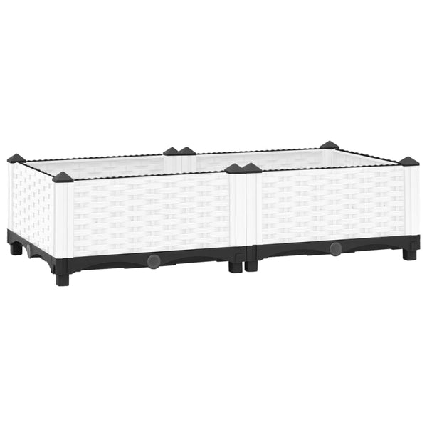 jardiniere resine tressee modulable plusieurs dimensions coloris blanc 80 x 40 x 23 cm 1 | jardinna