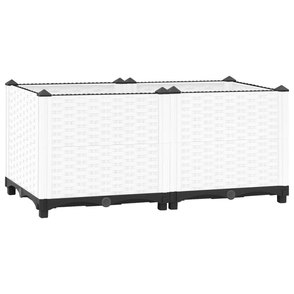 jardiniere resine tressee modulable plusieurs dimensions coloris blanc 80 x 40 x 38 cm 1 | jardinna