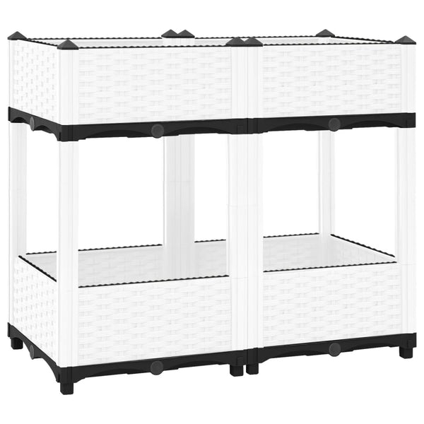 jardiniere resine tressee modulable plusieurs dimensions coloris blanc 80 x 40 x 71 cm 1 | jardinna