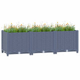 jardiniere resine tressee modulable plusieurs dimensions coloris gris bleu 120 x 40 x 38 cm 1 | jardinna