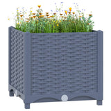 jardiniere resine tressee modulable plusieurs dimensions coloris gris bleu 40 x 40 x 38 cm 1 | jardinna