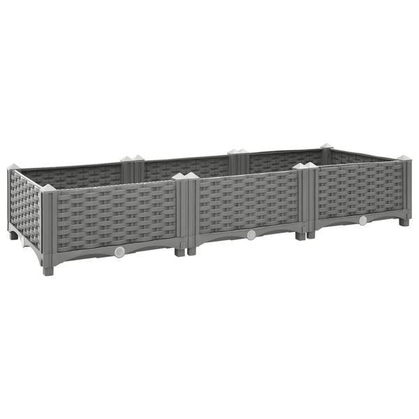 jardiniere resine tressee modulable plusieurs dimensions coloris gris clair 120 x 40 x 23 cm 1 | jardinna