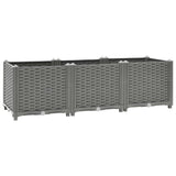 jardiniere resine tressee modulable plusieurs dimensions coloris gris clair 120 x 40 x 38 cm 1 | jardinna