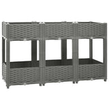 jardiniere resine tressee modulable plusieurs dimensions coloris gris clair 120 x 40 x 71 cm 1 | jardinna