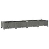 jardiniere resine tressee modulable plusieurs dimensions coloris gris clair 160 x 40 x 23 cm 1 | jardinna