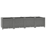 jardiniere resine tressee modulable plusieurs dimensions coloris gris clair 160 x 40 x 38 cm 1 | jardinna