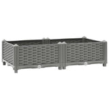 jardiniere resine tressee modulable plusieurs dimensions coloris gris clair 80 x 40 x 23 cm 1 | jardinna