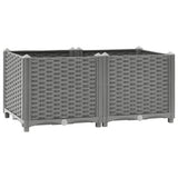 jardiniere resine tressee modulable plusieurs dimensions coloris gris clair 80 x 40 x 38 cm 1 | jardinna