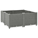 jardiniere resine tressee modulable plusieurs dimensions coloris gris clair 80 x 80 x 38 cm 1 | jardinna