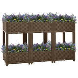 jardiniere resine tressee modulable plusieurs dimensions coloris marron 120 x 40 x 71 cm 1 | jardinna
