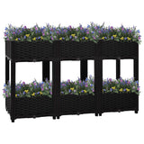 jardiniere resine tressee modulable plusieurs dimensions coloris noir 120 x 40 x 71 cm 1 | jardinna