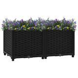 jardiniere resine tressee modulable plusieurs dimensions coloris noir 80 x 40 x 38 cm 1 | jardinna
