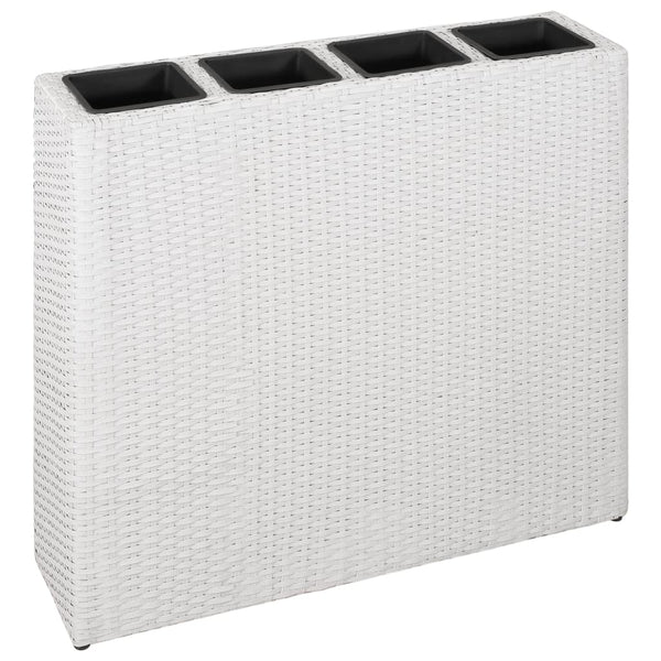 jardiniere resine tressee rectangulaire exterieur durable blanc 5 | jardinna