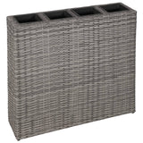 jardiniere resine tressee rectangulaire exterieur durable gris 5 | jardinna