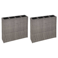 jardiniere resine tressee rectangulaire exterieur durable gris 9 | jardinna
