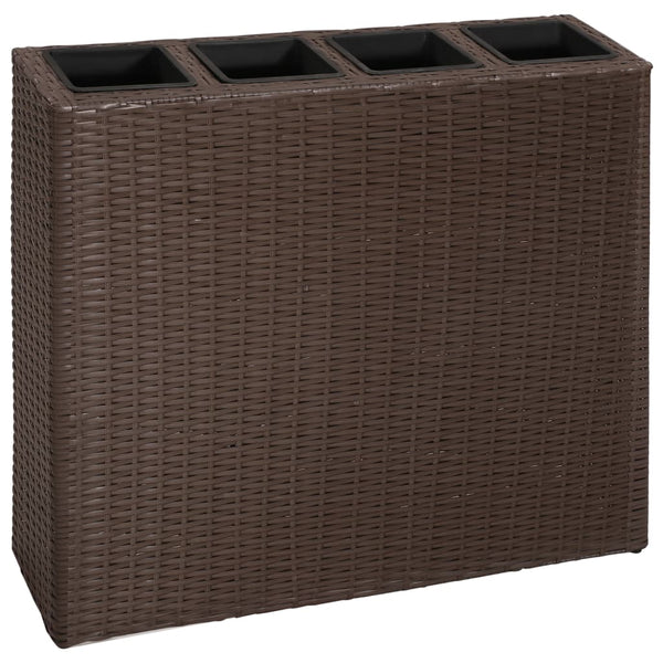 jardiniere resine tressee rectangulaire exterieur durable marron 5 | jardinna