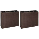 jardiniere resine tressee rectangulaire exterieur durable marron 9 | jardinna