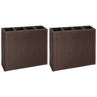 jardiniere resine tressee rectangulaire exterieur durable marron 9 | jardinna