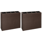 jardiniere resine tressee rectangulaire exterieur durable marron 9 | jardinna