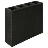 jardiniere resine tressee rectangulaire exterieur durable noir 5 | jardinna