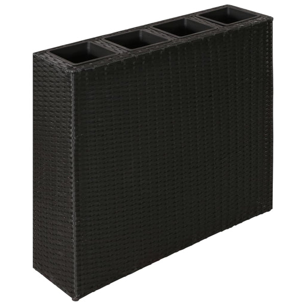 jardiniere resine tressee rectangulaire exterieur durable noir 5 | jardinna