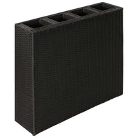jardiniere resine tressee rectangulaire exterieur durable noir 5 | jardinna