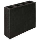 jardiniere resine tressee rectangulaire exterieur durable noir 5 | jardinna