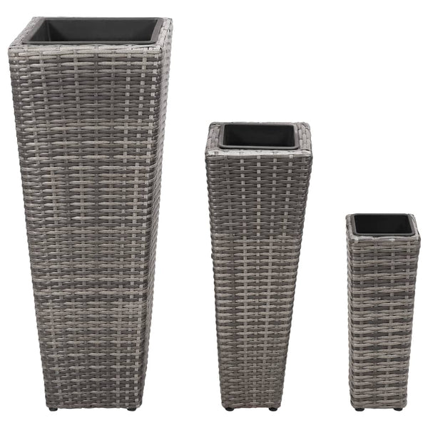 jardiniere resine tressee set 3 pcs 2 | jardinna