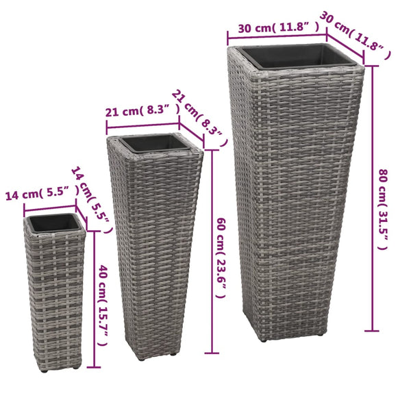 jardiniere resine tressee set 3 pcs 8 | jardinna