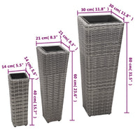 jardiniere resine tressee set 3 pcs 8 | jardinna
