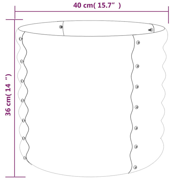 jardiniere ronde exterieur acier tailles coloris choix 4 | jardinna