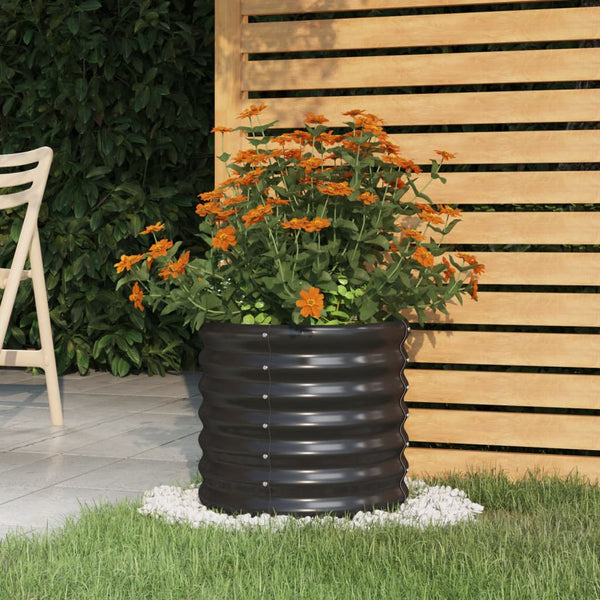jardiniere ronde exterieur acier tailles coloris choix anthracite 40 x 40 x 36 cm 1 | jardinna