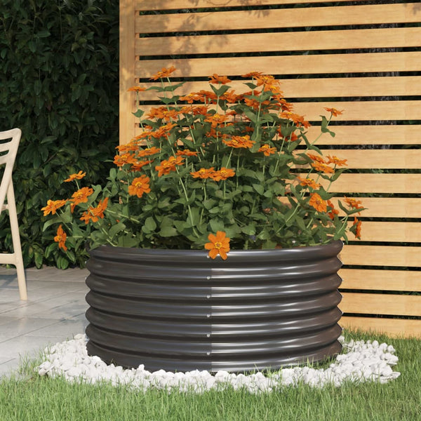 jardiniere ronde exterieur acier tailles coloris choix anthracite 80 x 80 x 36 cm 1 | jardinna