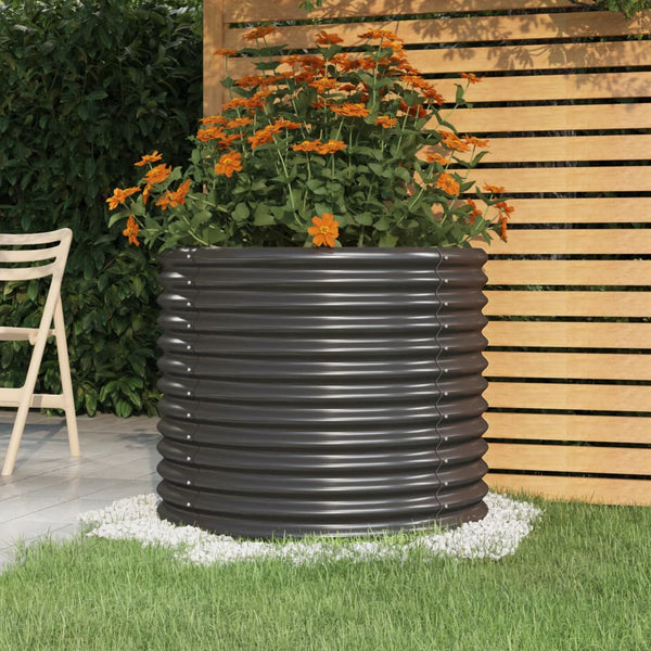 jardiniere ronde exterieur acier tailles coloris choix anthracite 80 x 80 x 68 cm 1 | jardinna