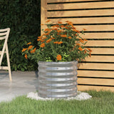 jardiniere ronde exterieur acier tailles coloris choix argent 40 x 40 x 36 cm 1 | jardinna