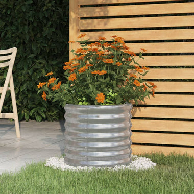 jardiniere ronde exterieur acier tailles coloris choix argent 40 x 40 x 36 cm 1 | jardinna