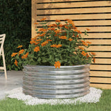 jardiniere ronde exterieur acier tailles coloris choix argent 80 x 80 x 36 cm 1 | jardinna
