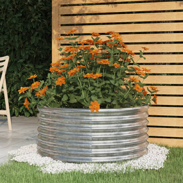 jardiniere ronde exterieur acier tailles coloris choix argent 80 x 80 x 36 cm 1 | jardinna
