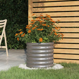 jardiniere ronde exterieur acier tailles coloris choix gris 40 x 40 x 36 cm 1 | jardinna