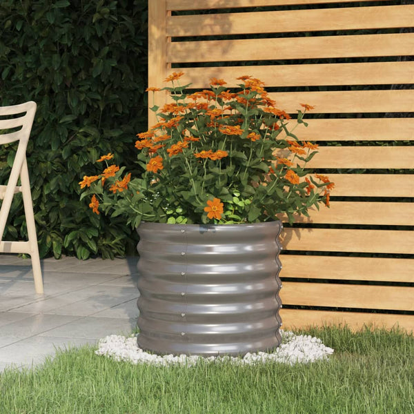 jardiniere ronde exterieur acier tailles coloris choix gris 40 x 40 x 36 cm 1 | jardinna
