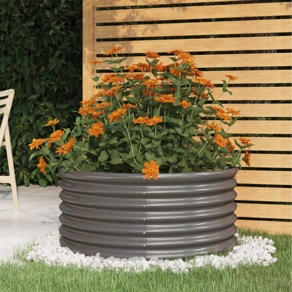 jardiniere ronde exterieur acier tailles coloris choix gris 80 x 80 x 36 cm 1 | jardinna