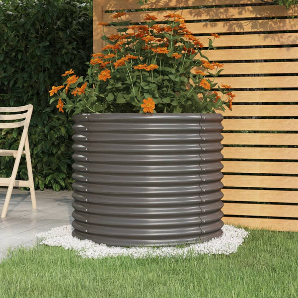 jardiniere ronde exterieur acier tailles coloris choix gris 80 x 80 x 68 cm 1 | jardinna
